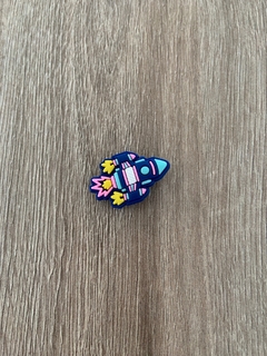 Pin Cohete - azul