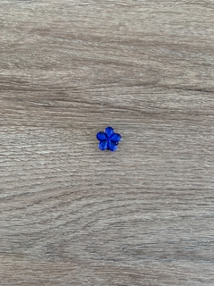 Pin Flor Strass - azul