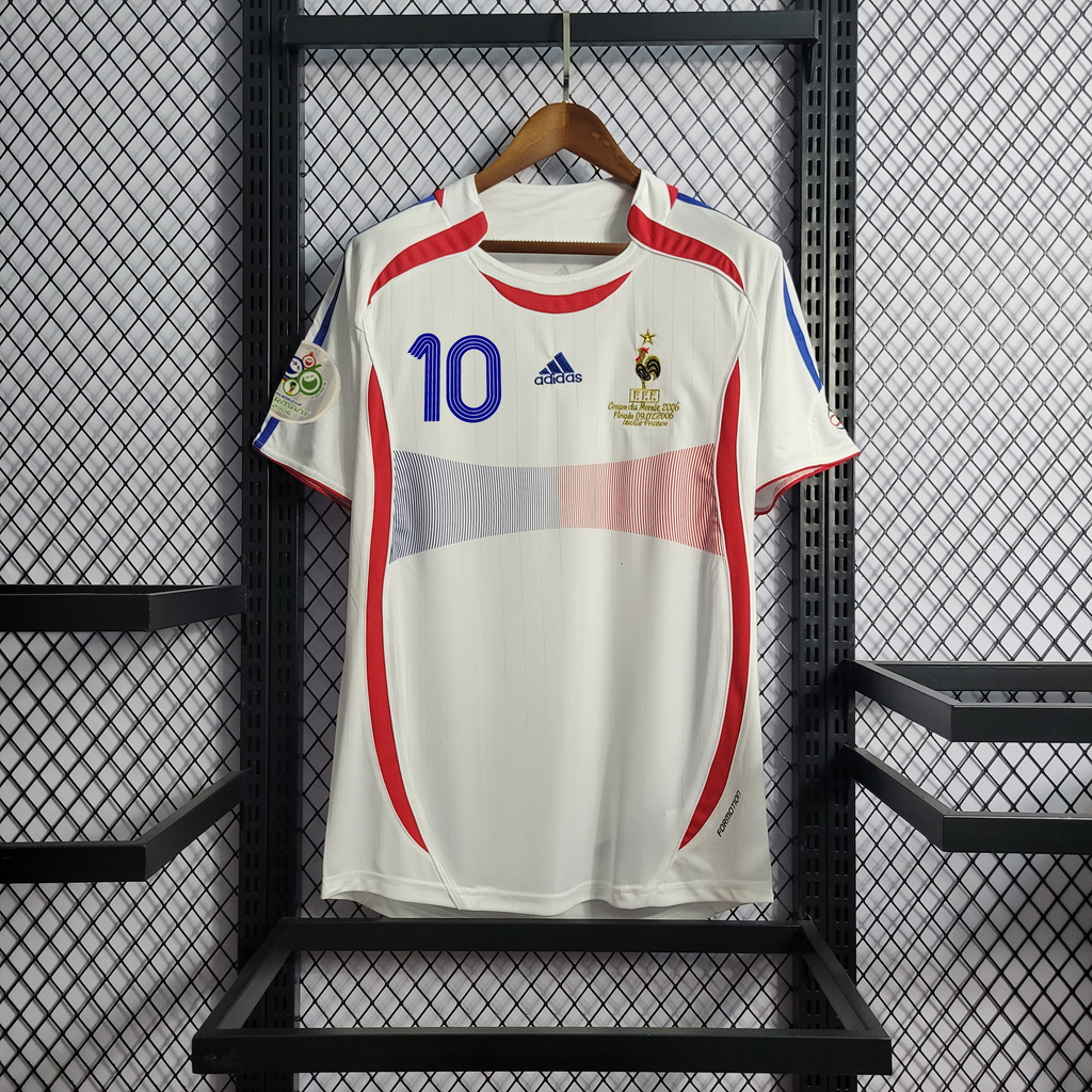 Camisa Retro Selecao Franca II 10 Zidane 2006