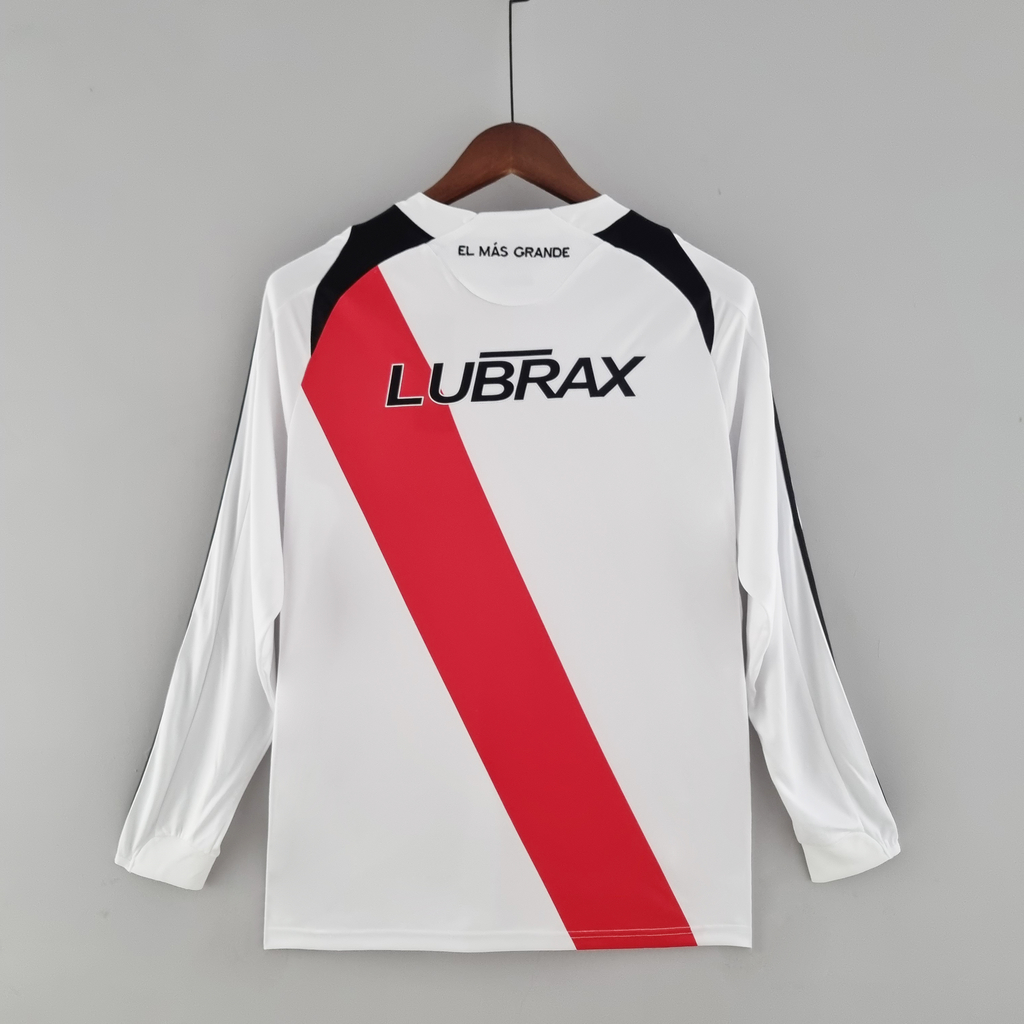 Camisa Retro River Plate Manga Longa - 09/10