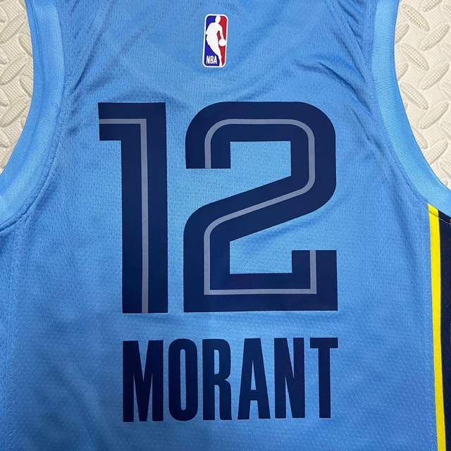 JA MORANT / AUTOGRAPHED GRIZZLIES TEAL BASKETBALL JERSEY / COA.