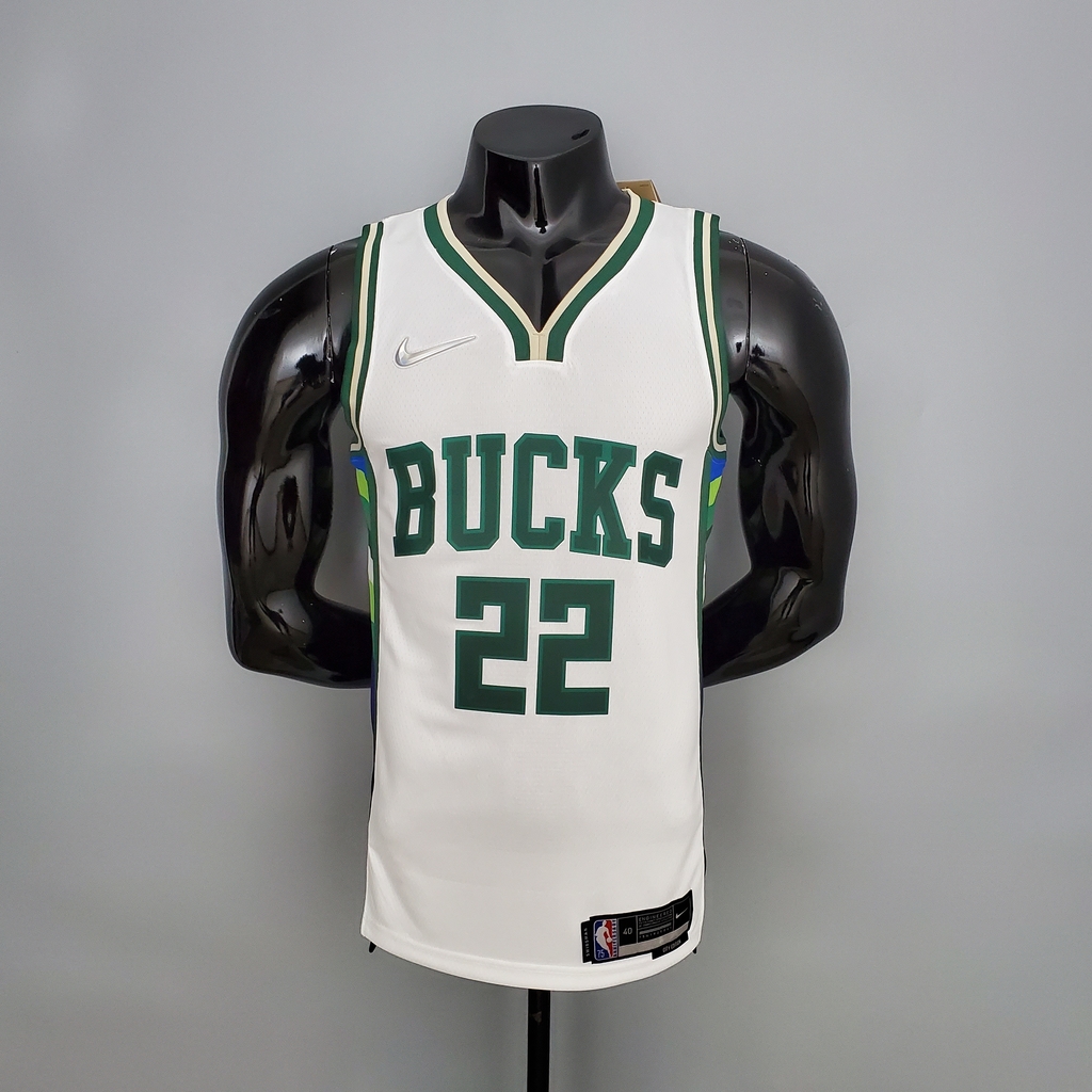 Giannis Antetokounmpo Milwaukee Bucks 2021-22 City Edition Swingman White  Jersey