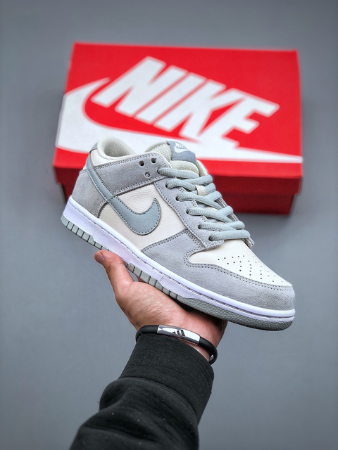 Tenis Nike SB Dunk Low Branco Cinza