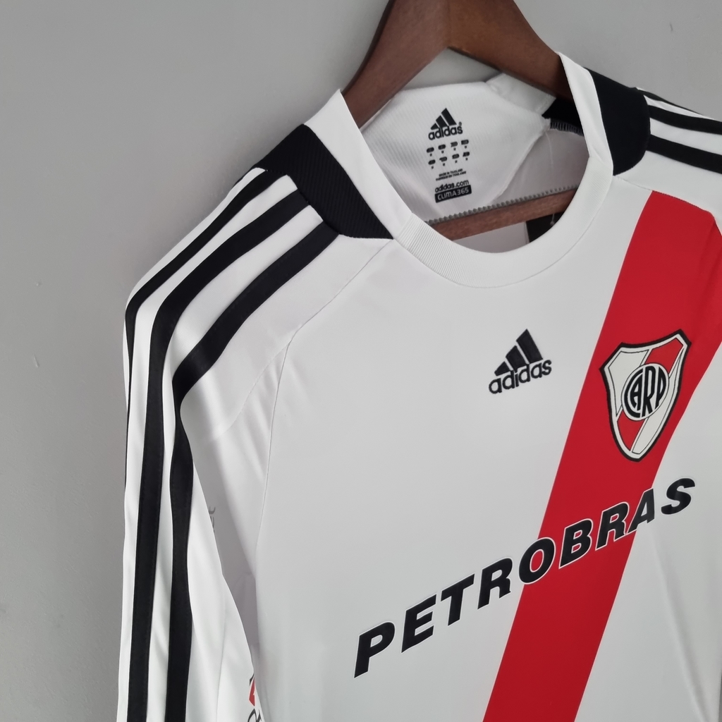 Camisa Retro River Plate Manga Longa 09 10