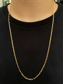 Corrente Cartier - 3mm - 6.6g - 70cm - Banhado a Ouro 22k - comprar online