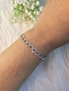 Pulseira Elo Chapado - Banhado Ródio Branco - comprar online