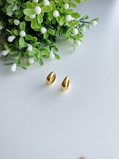 Imagem do Brinco Argolinha Lisa 12mm - Banhado a Ouro