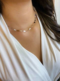 Choker Chapinhas - Banhado a Ródio Branco - loja online