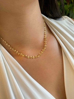 Choker Elo Detalhados - Banhado a Ouro na internet