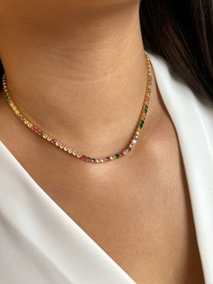 Choker Riviera Colorida- Banhado a Ouro na internet