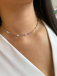 Choker Chapinhas - Banhado a Ródio Branco - loja online