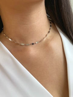 Choker Chapinhas - Banhado a Ródio Branco