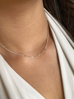 Choker Corações - Banhado a Prata - comprar online