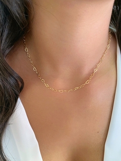 Choker Elos Corações - Banhado a Ouro - loja online