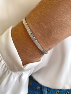 Bracelete Pai Nosso - Banhado a Ródio Branco - comprar online