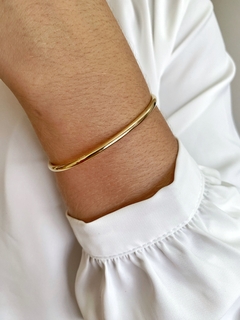 Bracelete Liso 3mm - Banhado a Ouro