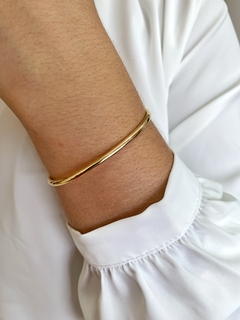 Bracelete Liso 3mm - Banhado a Ouro - comprar online