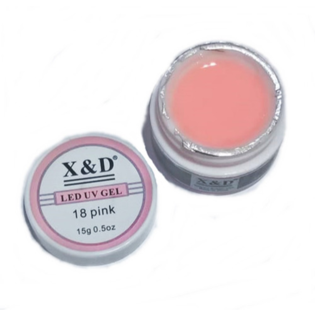 Gel Led UV 18 PINK X&D 15g - Ousada Make e Cosméticos