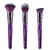 Kit ED005 Violet com 7 Pincéis Profissionais para Maquiagem - Macrilan - Ousada Make e Cosméticos
