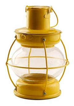 Farol Amarillo De Hierro 22 Cm