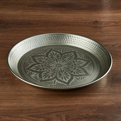 Centro De Aluminio Pewter Plateado 35 Cm - comprar online