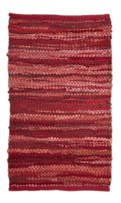 Alfombra De Cuero Rojo Living Deco Ambiente 50 X 80 Cm