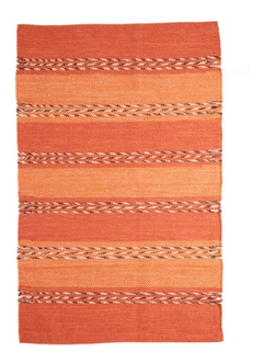 Alfombra De Algodón Naranja Living Deco 90 X 150 Cm