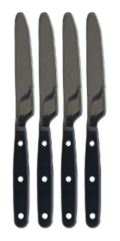 Set X4 Cuchillos De Mesa De Acero 24 Cm