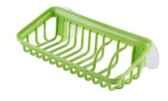 Organizador Porta Esponja Verde De Plástico 22 Cm