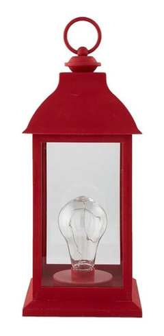 Farol Rojo Con Lampara Led 33 Cm