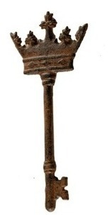 Llave Rey Decorativa De Hierro 17 Cm