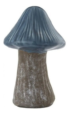 Figura Decorativa De Cerámica Hongo Azul 23 Cm