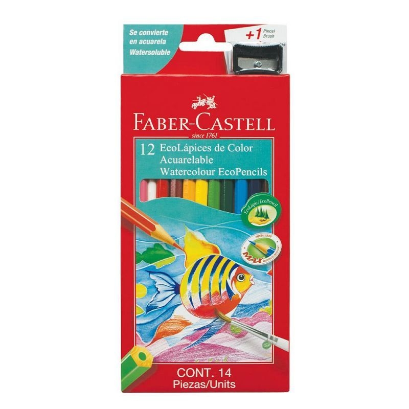 Lapices Acuarelables Faber Castell X36 + Sacapuntas