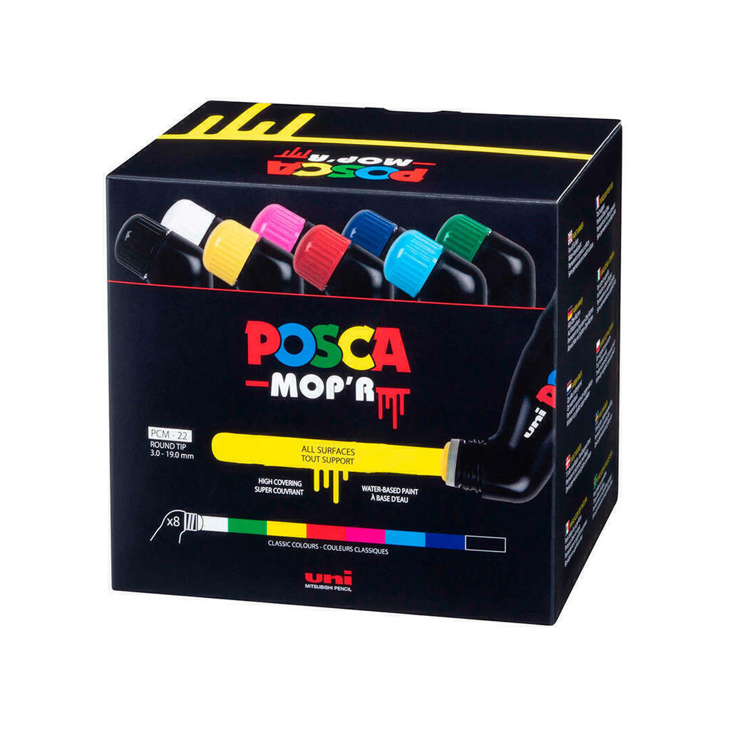 Marcador Uni Posca Pc-3m Estuche X 8 Colores Basicos