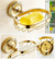 Saboneteira Vintage Retrô banheiro lavabo Dourado Ouro Luxo 80304G - comprar online