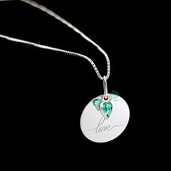 COLAR FEMININO COM PINGENTE MEDALHINHA - PRATA 925 - comprar online