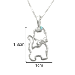 PINGENTE FEMININO GATINHO - PRATA 925 - comprar online