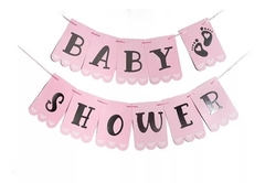 Banderín Baby Shower Rosa Celeste Gurinalda Decoracion Bebe - comprar online