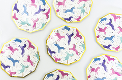 Platos Unicornios Colores x 10 en internet