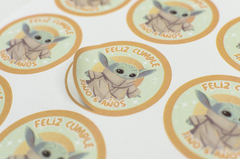 Stickers x 25 "Baby Yoda"