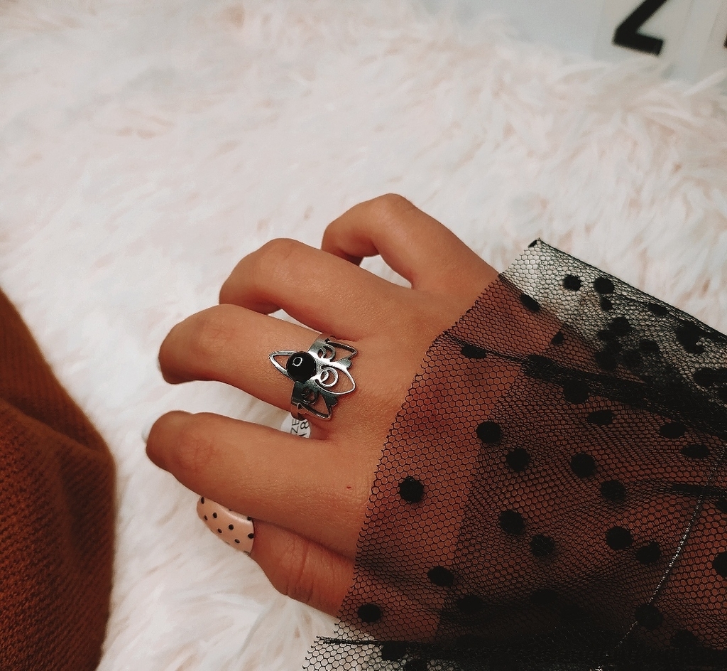 Anillo acero quirurgico negro hotsell