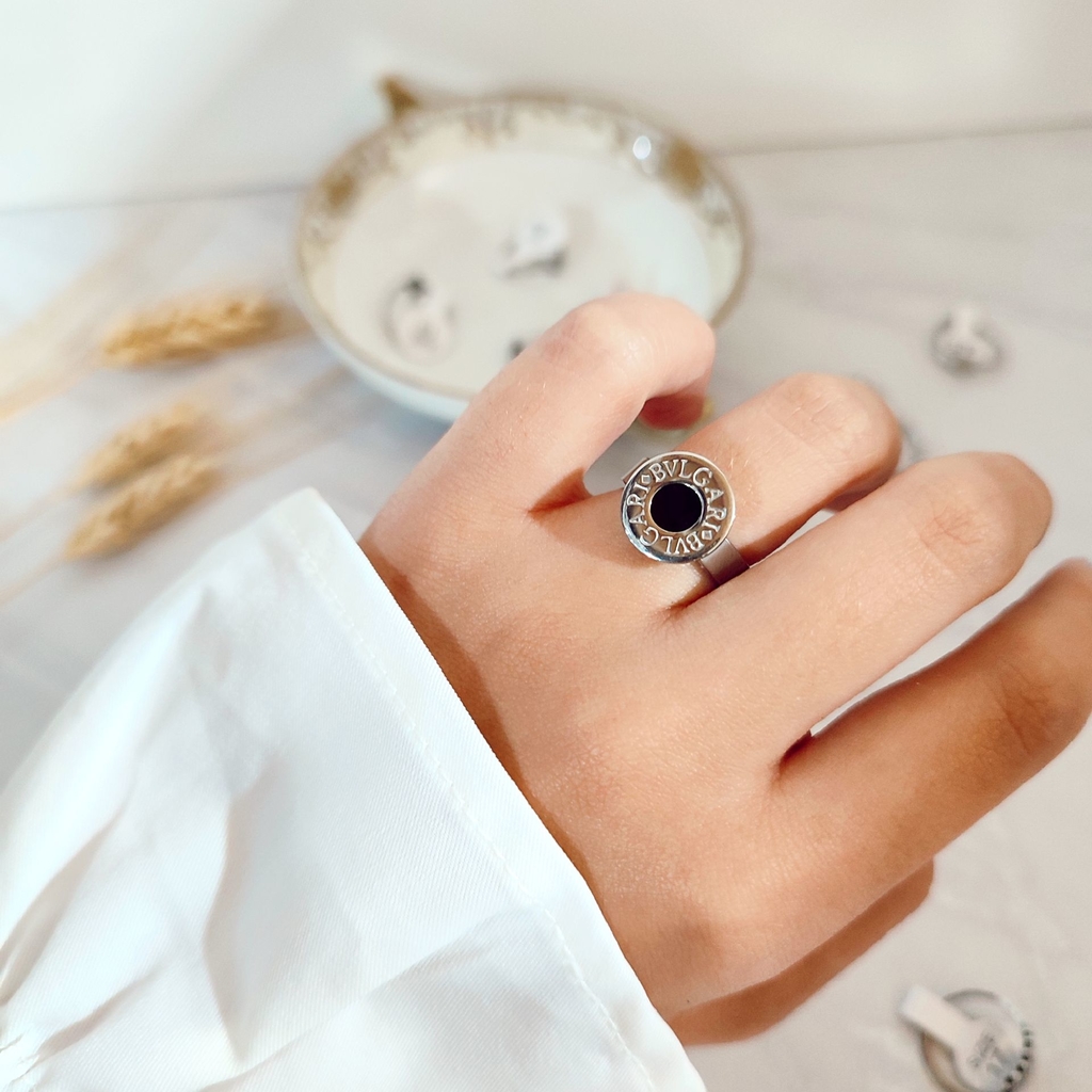 Anillo Bvlgari mediano MACIZO Acero Quirurgico