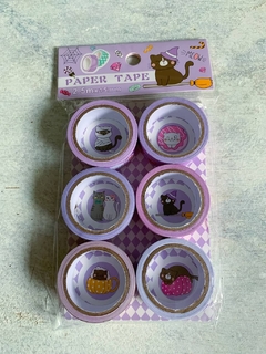 Cinta Washi Tape Papel gatitos 2 x 6 unidades - comprar online