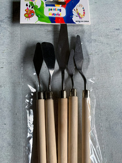 Set Espatulas Artisticas P/modelado Pintura Oleo Acrilico x 5 unidades