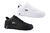 Kit 2 Pares De Tênis Estilo Retrô Sneaker Runway Sportswear Masculino - Preto/Branco E Branco/Preto