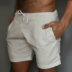 Shorts Resort wear em tecido ecológico reciclado vanilla - comprar online