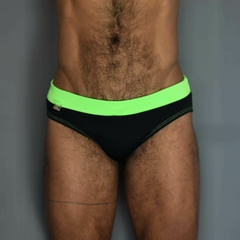 Sunga Boreal Sky SLIM verde neon e preto - EXODIA RIO BEACHWEAR