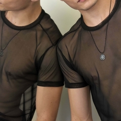 Camisa em tule de poliamida - loja online