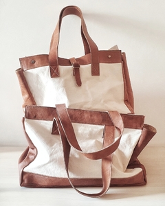 Bolsos de lona y cuero deals