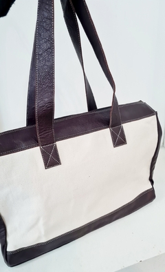 Bolso Cuero y Lona